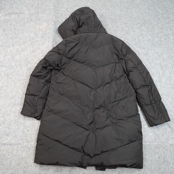 Ralph Lauren Coat Womens Extra Large Black Goose Down Puffer Hooded Parka Long - Picture 7 of 12